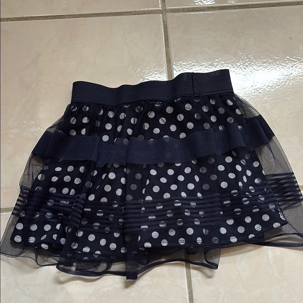 Faded glory Blue and White Bubble Mini Girls Skirt